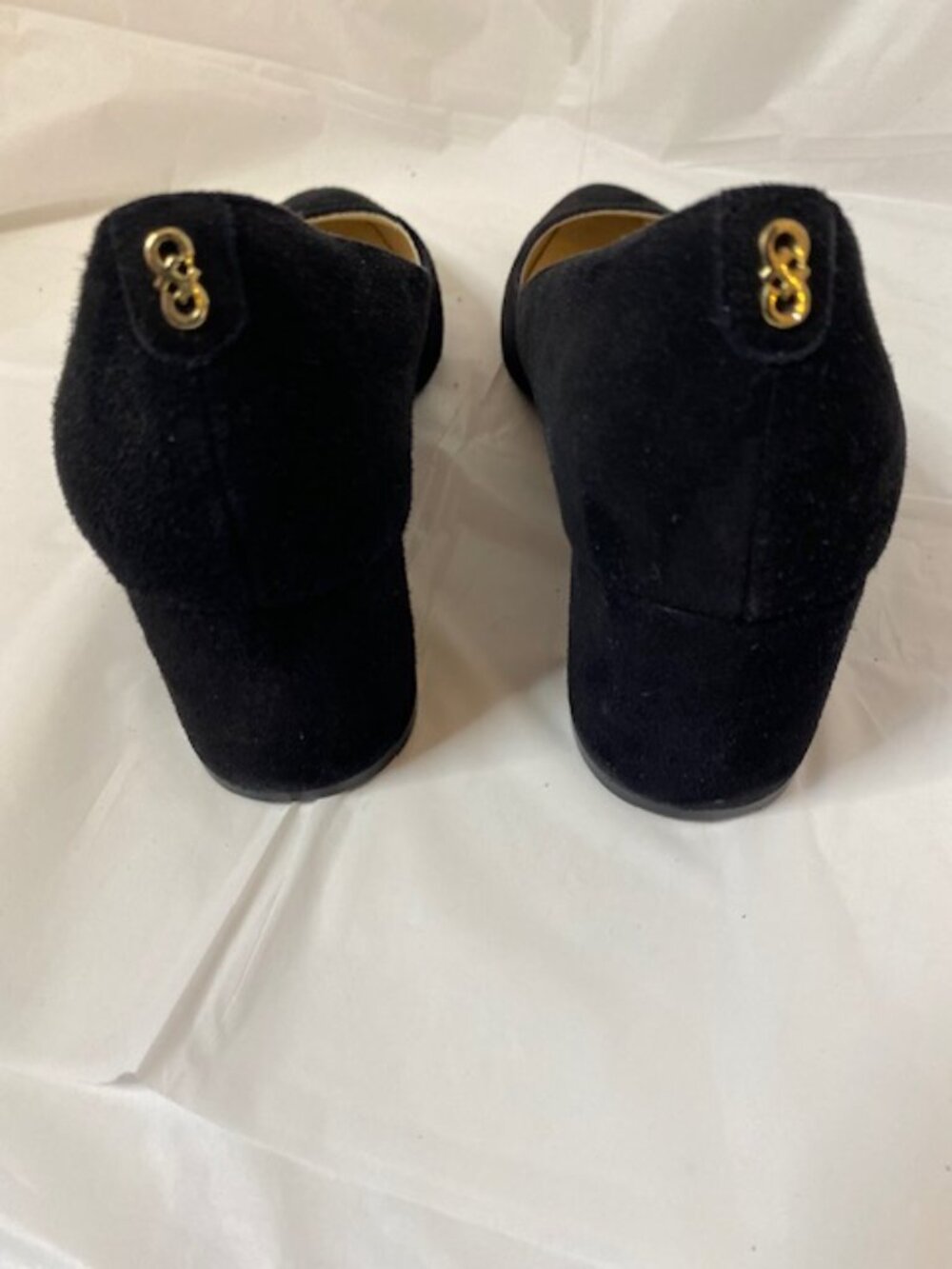 Cole Haan Women's Black Suede Block Heel Pumps - Size 7B - Picture 5 of 6